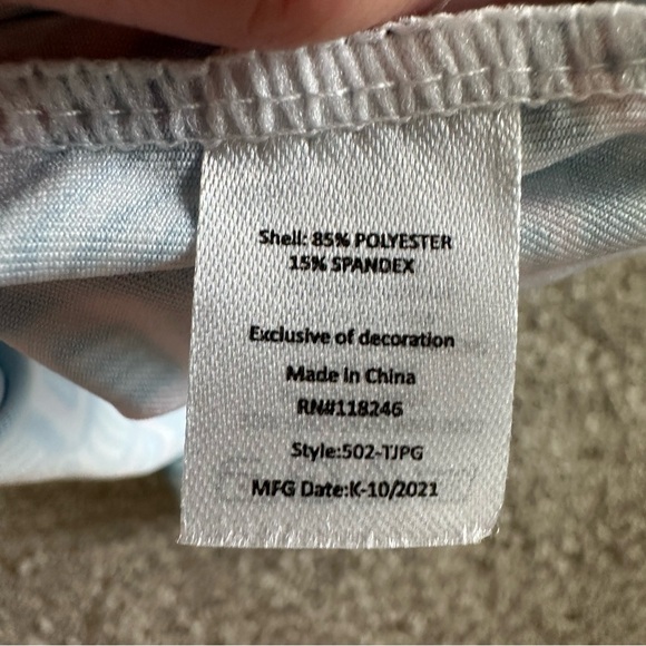 CABANA LIFE Preppy Blue/Pink Geo Drawstring Hooded Coverup Dress UPF 50 Size M - Picture 8 of 8